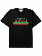 GUCCI - Logo-Print Cotton-Jersey T-Shirt - Black