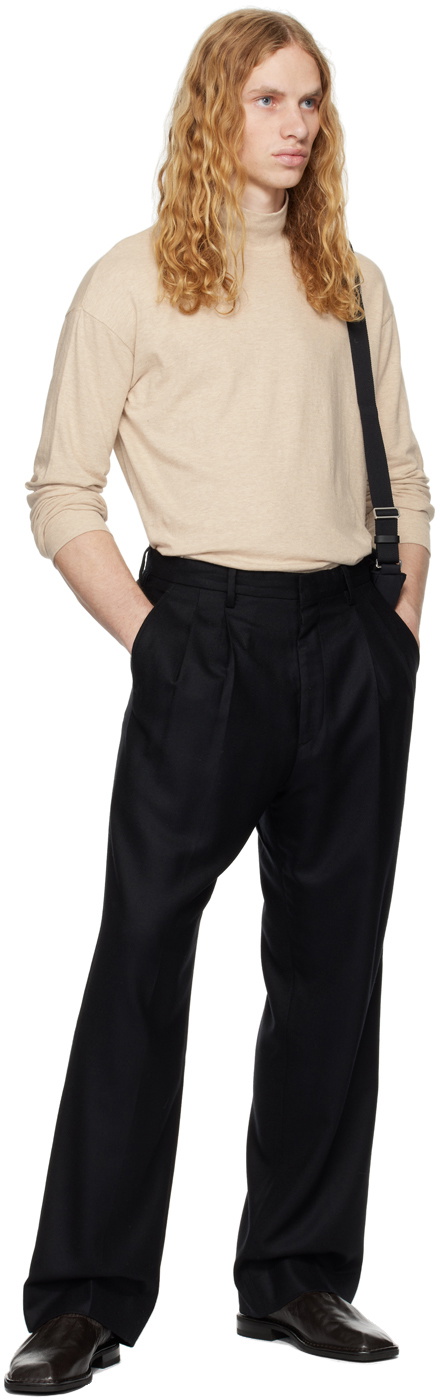 AURALEE Beige Seamless Turtleneck