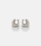 David Yurman DY Mercer® 18kt gold and sterling silver hoop earrings with diamonds