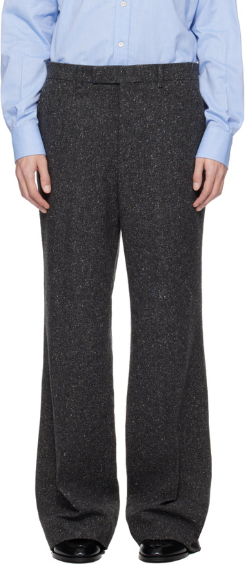 Photo: Valentino Gray Wool Trousers