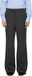 Valentino Gray Wool Trousers