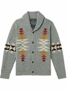 Pendleton - Tuscon Jacquad-Knit Shetland Wool Cardigan - Gray