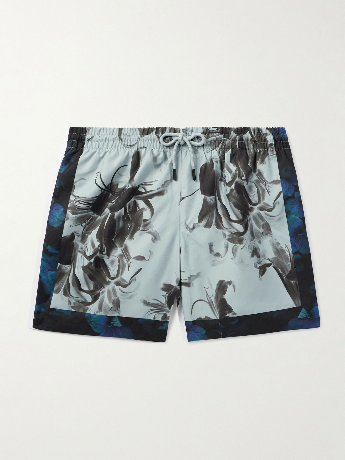 Dries Van Noten - Straight-Leg Mid-Length Printed Swim Shorts - Blue