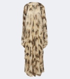 Zimmermann Ascent Burnout printed silk halterneck gown