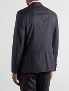 Mr P. - Checked Wool Suit Jacket - Gray