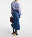 7 For All Mankind Denim maxi skirt