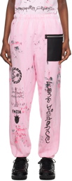 WESTFALL Pink Smudged Lounge Pants