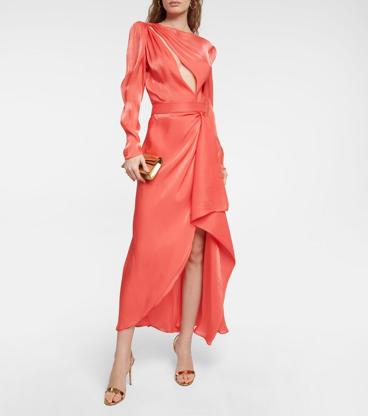 costarellos red dress Costarellos