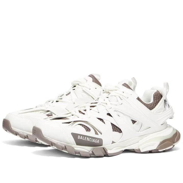 Photo: Balenciaga Men's Track Sneakers in Medium Grey/Eggshell