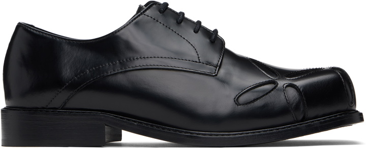 Photo: Stefan Cooke Black Slashed Square Toe Derbys