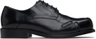 Stefan Cooke Black Slashed Square Toe Derbys