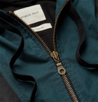 Nicholas Daley - Panelled Waxed-Cotton Hooded Parka - Blue