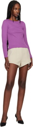 WARDROBE.NYC Beige Bonded Shorts