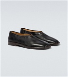 Lemaire - Piped leather loafers