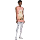 Ashley Williams Pink and Off-White Kitten A-Line Dress