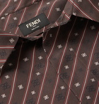 Fendi - Printed Silk Crepe de Chine Shirt - Brown