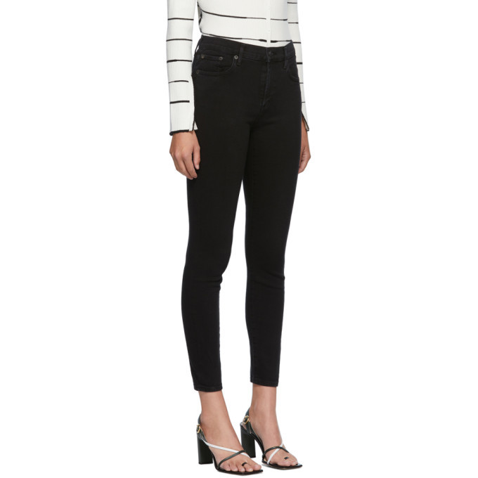 AGOLDE Black Sophie Mid Rise Jeans AGOLDE