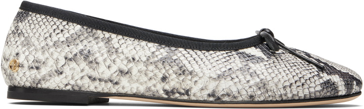 Photo: ANINE BING White & Black Jamie Ballerina Flats