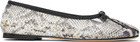 ANINE BING White & Black Jamie Ballerina Flats