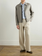 Brioni - Linen-Blend Bomber Jacket - Gray