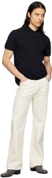 Husbands Black Two-Button Polo