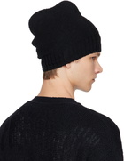 Ann Demeulemeester Black Edon Destroyed Seed Stitch Beanie