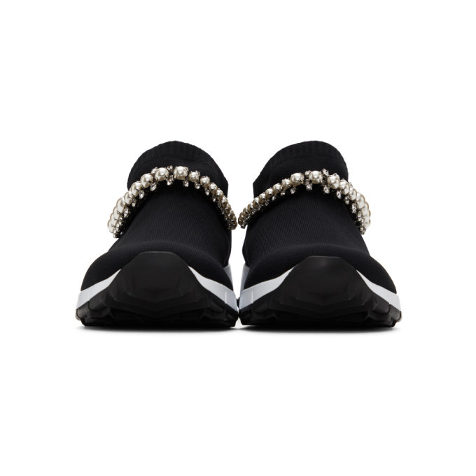 Jimmy Choo Black Crystal Verona Sneakers