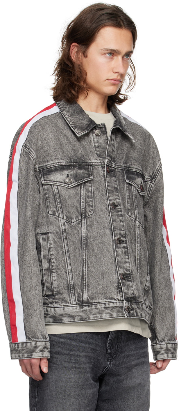 Hugo Gray Grosgrain Denim Jacket