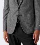 Canali Herringbone wool and cashmere blazer