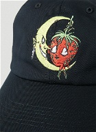 Embroidered Six-Panel Baseball Cap in Black