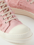 DRKSHDW by Rick Owens - Distressed Gabardine Sneakers - Pink