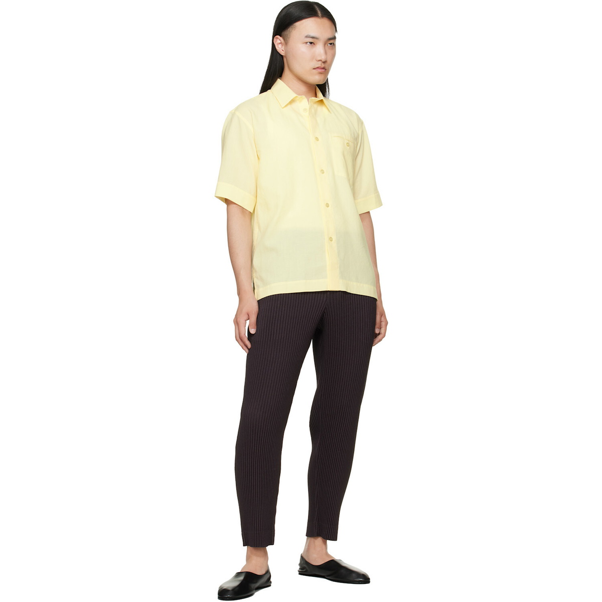 HOMME PLISSÉ ISSEY MIYAKE Yellow PL Ramie Shirt