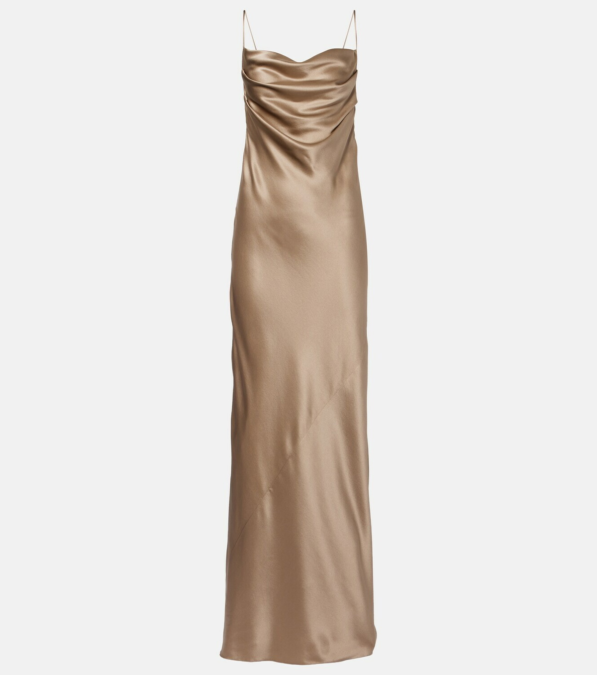 Saint Laurent Open-back silk satin gown