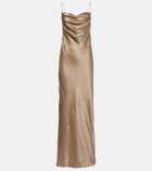 Saint Laurent Open-back silk satin gown
