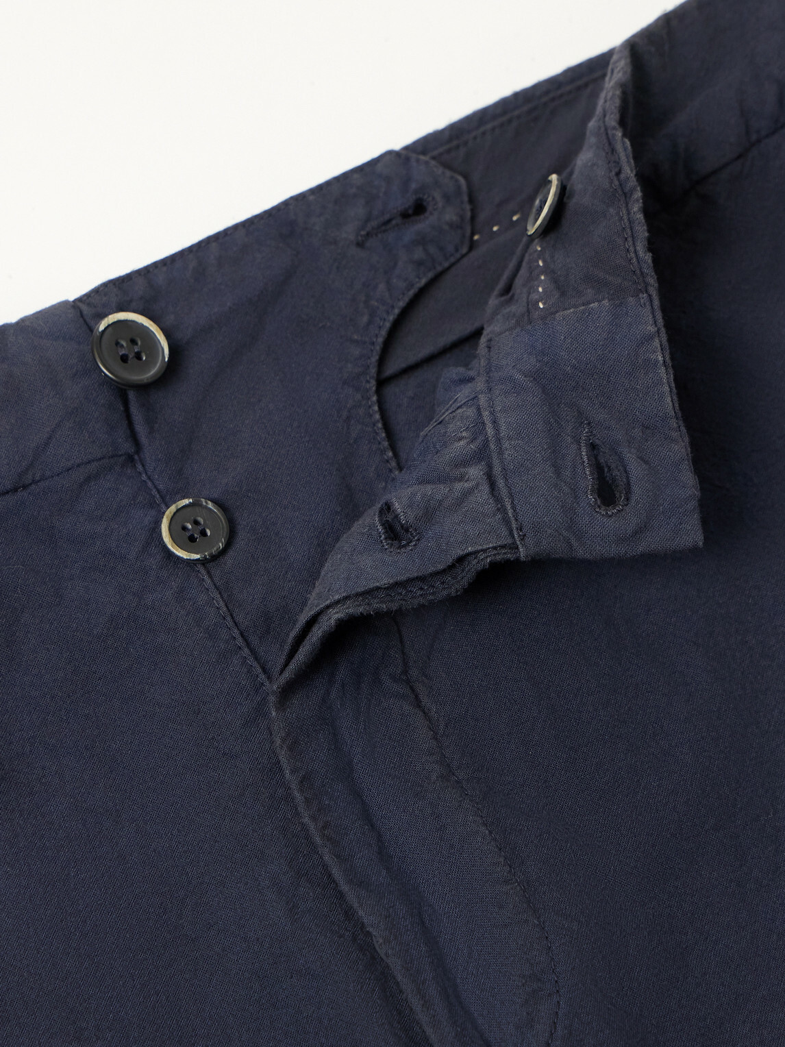 Barena - Straight-Leg Garment-Dyed Cotton Trousers - Blue