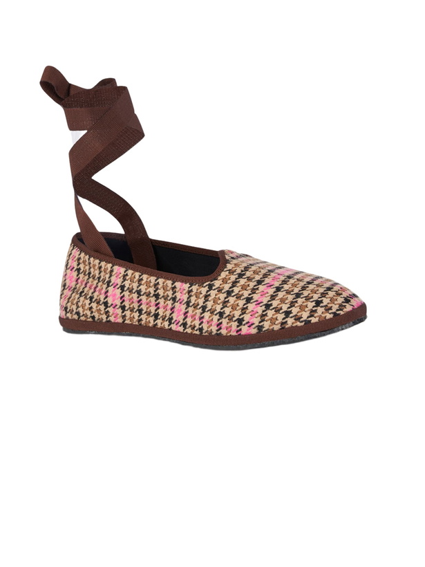 Photo: MC2 Saint Barth Woman Pied De Poule Slipper Loafers | My Chalom Special Edition