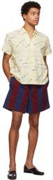 Bode Yellow Embroidered Name Tag Shirt