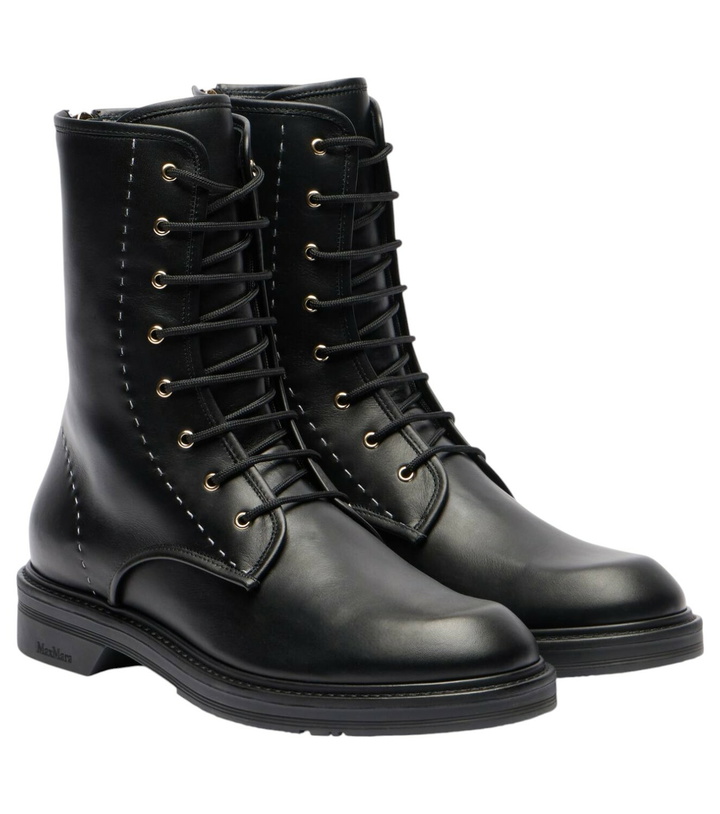 Photo: Max Mara Urbancombat leather combat boots