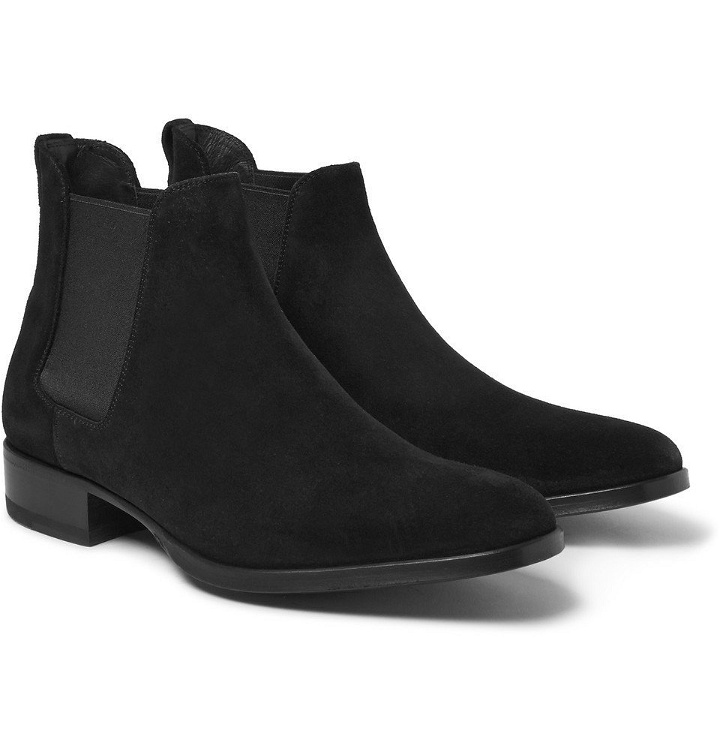 Photo: TOM FORD - Cuban-Heel Suede Chelsea Boots - Black