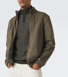 Incotex Ribbed-knit virgin wool half-zip sweater