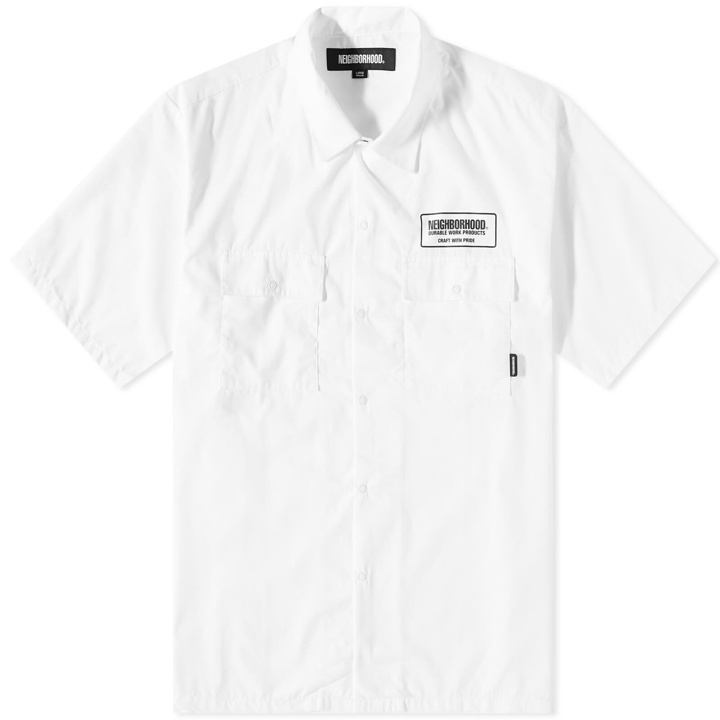 Photo: Neighborhood Men's Classic Short Sleeve Work Shirt in White