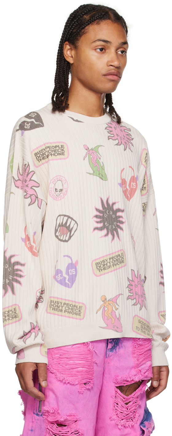 GCDS Off-White Surfing Wirdo Sweater
