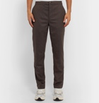 DE BONNE FACTURE - Tapered Wool-Flannel Drawstring Trousers - Brown