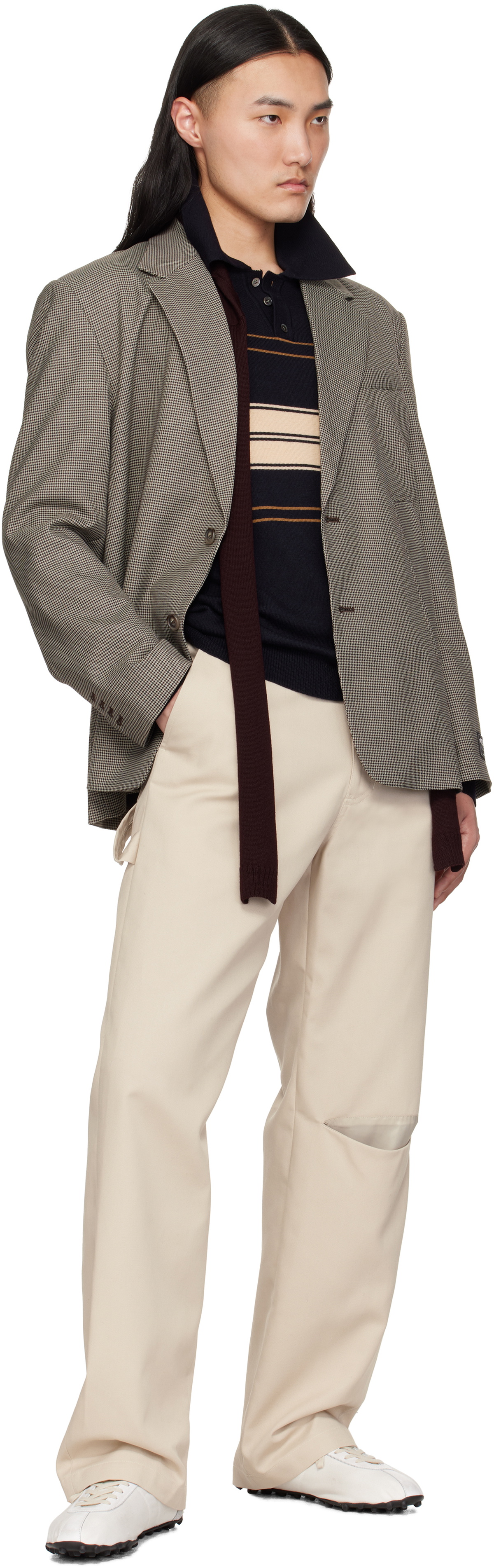 Commission Brown Houndstooth Varsity Blazer