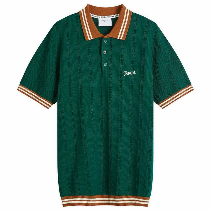Photo: Percival Men's HQ Embroidered Polo Shirt in Green