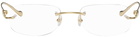 Cartier Gold Rimless Panthère de Cartier Glasses