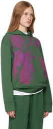 MM6 Maison Margiela Green Unbrushed Hoodie
