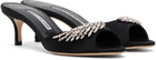 Manolo Blahnik Black Lumada Mules