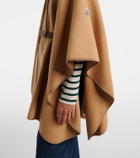 Moncler Belted wool-blend cape