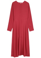 Joseph Hills Cut-out Crepe Midi Dress Dark Pink